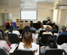 Secretaria Estadual de Educação do Paraná; Funcionários da SEED participam da Semana Pedagócica no auditório, Departamento de diversidade. 06-04-18. Foto: Hedeson Alves