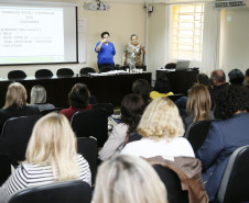 Secretaria Estadual de Educação do Paraná; Curso de Formação Inicial e Continuada no auditório da SEED. 17-04-18. Foto: Hedeson Alves