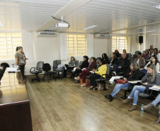 Secretaria Estadual de Educação do Paraná; Curso de Formação Inicial e Continuada no auditório da SEED. 17-04-18. Foto: Hedeson Alves