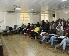 Secretaria Estadual de Educação do Paraná; Curso de Formação Inicial e Continuada no auditório da SEED. 17-04-18. Foto: Hedeson Alves