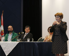 Secretaria Estadual de Educação do Paraná; Semana Pedagógica no auditório da Assossiação Médca do Paraná com a presença da Secretária Lucia Lopez. 20-04-18. Foto: Hedeson Alves