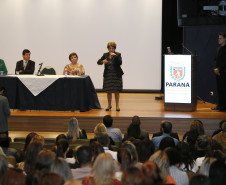 Secretaria Estadual de Educação do Paraná; Semana Pedagógica no auditório da Assossiação Médca do Paraná com a presença da Secretária Lucia Lopez. 20-04-18. Foto: Hedeson Alves