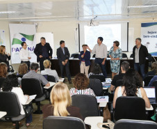 Secretaria Estadual de Educação do Paraná; Reunião com representantes do MEC no auditório da SEED com a participação da Secretária Lucia Cortez. 24-04-18. Foto: Hedeson Alves