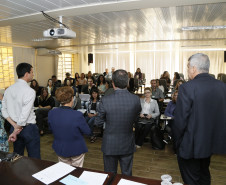 Secretaria Estadual de Educação do Paraná; Reunião com representantes do MEC no auditório da SEED com a participação da Secretária Lucia Cortez. 24-04-18. Foto: Hedeson Alves