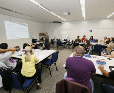 Secretaria Estadual de Educação do Paraná; Curso de empreendedorismo no SEBRAE para professores e técnicos dos núcleos regionais de educação. 24-04-18. Foto: Hedeson Alves