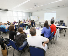 Secretaria Estadual de Educação do Paraná; Curso de empreendedorismo no SEBRAE para professores e técnicos dos núcleos regionais de educação. 24-04-18. Foto: Hedeson Alves