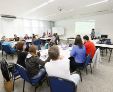 Secretaria Estadual de Educação do Paraná; Curso de empreendedorismo no SEBRAE para professores e técnicos dos núcleos regionais de educação. 24-04-18. Foto: Hedeson Alves