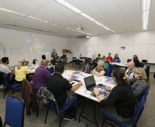Secretaria Estadual de Educação do Paraná; Curso de empreendedorismo no SEBRAE para professores e técnicos dos núcleos regionais de educação. 24-04-18. Foto: Hedeson Alves