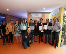 Secretaria Estadual de Educação do Paraná; Entrega do Prêmio Empreededorismo no auditório do Sebrae, CEEP Centro Estadual de Educação Profissional Professora Maria Lydia Cescato Bomtempo de Assai foi a vencedora na categoria Ensino Médio. 27-04-18. Foto: Hedeson Alves