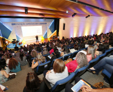 Secretaria Estadual de Educação do Paraná; Entrega do Prêmio Empreededorismo no auditório do Sebrae, CEEP Centro Estadual de Educação Profissional Professora Maria Lydia Cescato Bomtempo de Assai foi a vencedora na categoria Ensino Médio. 27-04-18. Foto: Hedeson Alves