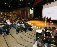 Secretaria Estadual de Educação do Paraná; Abertura do Festival de Matemática no teatro da Fiep em Curitiba com a presença da Superintendente da EducaçãoInes Carnieletto. 07-05-18. Foto: Hedeson Alves