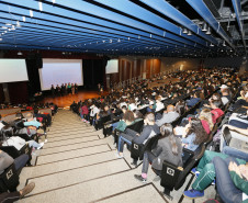 Secretaria Estadual de Educação do Paraná; Abertura do Festival de Matemática no teatro da Fiep em Curitiba com a presença da Superintendente da EducaçãoInes Carnieletto. 07-05-18. Foto: Hedeson Alves
