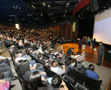 Secretaria Estadual de Educação do Paraná; Abertura do Festival de Matemática no teatro da Fiep em Curitiba com a presença da Superintendente da EducaçãoInes Carnieletto. 07-05-18. Foto: Hedeson Alves