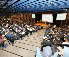 Secretaria Estadual de Educação do Paraná; Abertura do Festival de Matemática no teatro da Fiep em Curitiba com a presença da Superintendente da EducaçãoInes Carnieletto. 07-05-18. Foto: Hedeson Alves