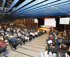 Secretaria Estadual de Educação do Paraná; Abertura do Festival de Matemática no teatro da Fiep em Curitiba com a presença da Superintendente da EducaçãoInes Carnieletto. 07-05-18. Foto: Hedeson Alves