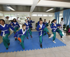 Secretaria Estadual de Educação do Paraná; Vila da Cidadania em Piraquara, alunos de diversos colégios participam de oficinas oferecidas dentro da cidade mirin como atividades de culinária, esporte, jardinagem entre outras. 17-04-18. Foto: Hedeson Alves