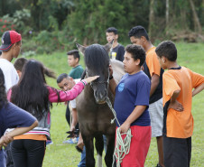 Secretaria Estadual de Educação do Paraná; Vila da Cidadania em Piraquara, alunos de diversos colégios participam de oficinas oferecidas dentro da cidade mirin como atividades de culinária, esporte, jardinagem entre outras. 17-04-18. Foto: Hedeson Alves