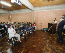 Secretaria Estadual de Educação do Paraná; Auditório do DPTE reune alunos da rede estadual de educaçao para debater o dia 18 de maio Dia Nacional de Combate ao Abuso e à Exploração Sexual de Crianças e Adolescentes. 17-05-18. Foto: Hedeson Alves
