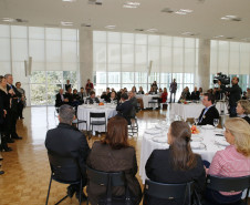 Secretaria Estadual de Educação do Paraná; Almoço no Palácio Iguaçu com a presença da Governadora Cida Borghetti a Secretária Lucia Cortez e chefes dos núcleos de educação. 11-06-18. Foto: Hedeson Alves