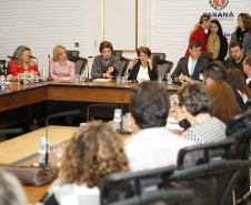 Secretaria Estadual de Educação do Paraná; Reunião com os chefes dos núcleos no GGi do Palácio Iguaçu com a presença da Secretária Lucia Cortez. 11-06-18. Foto: Hedeson Alves