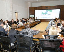 Secretaria Estadual de Educação do Paraná; Reunião com os chefes dos núcleos no GGi do Palácio Iguaçu com a presença da Secretária Lucia Cortez. 11-06-18. Foto: Hedeson Alves