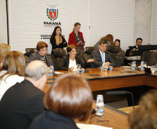 Secretaria Estadual de Educação do Paraná; Reunião com os chefes dos núcleos no GGi do Palácio Iguaçu com a presença da Secretária Lucia Cortez. 11-06-18. Foto: Hedeson Alves