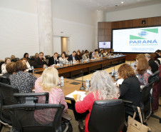 Secretaria Estadual de Educação do Paraná; Reunião com os chefes dos núcleos no GGi do Palácio Iguaçu com a presença da Secretária Lucia Cortez. 11-06-18. Foto: Hedeson Alves