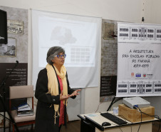 Secretaria Estadual de Educação do Paraná; Lançamento do livro a Arquitetura das Escolas Públicas do Paraná da Elizabeth Amorim de Castro no Museu da Escola. 12-06-18. Foto: Hedeson Alves