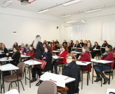 Secretaria Estadual de Educação do Paraná; Caminhos Pedagócicos IV, Curso de formação continuada para técnicos dos núcleos. 19-06-18. Foto: Hedeson Alves