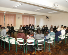 Secretaria Estadual de Educação do Paraná; Colégio Estadual Leôncio Correia, palestra para alunos sobre drogas, Mes de Junho sem Drogras. 28-06-18. Foto: Hedeson Alves