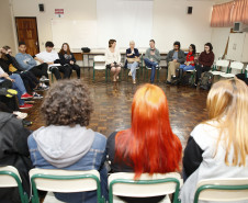 Secretaria Estadual de Educação do Paraná; Colégio Estadual Leôncio Correia, palestra para alunos sobre drogas, Mes de Junho sem Drogras. 28-06-18. Foto: Hedeson Alves