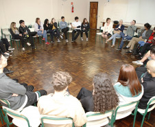 Secretaria Estadual de Educação do Paraná; Colégio Estadual Leôncio Correia, palestra para alunos sobre drogas, Mes de Junho sem Drogras. 28-06-18. Foto: Hedeson Alves