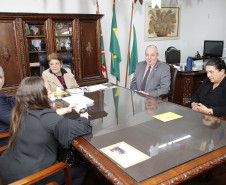 Secretaria Estadual de Educação do Paraná;  Reunião no gabinete da Secretária Lucia Cortez com o Gerson Luiz Ferreira Filho diretor geral da CGE. 28-06-18. Foto: Hedeson Alves