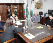 Secretaria Estadual de Educação do Paraná;  Reunião no gabinete da Secretária Lucia Cortez com o Gerson Luiz Ferreira Filho diretor geral da CGE. 28-06-18. Foto: Hedeson Alves