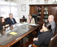 Secretaria Estadual de Educação do Paraná;  Reunião no gabinete da Secretária Lucia Cortez com o Gerson Luiz Ferreira Filho diretor geral da CGE. 28-06-18. Foto: Hedeson Alves