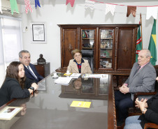 Secretaria Estadual de Educação do Paraná;  Reunião no gabinete da Secretária Lucia Cortez com o Gerson Luiz Ferreira Filho diretor geral da CGE. 28-06-18. Foto: Hedeson Alves