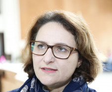 Secretaria Estadual de Educação do Paraná; II Simpósio de Neurociencias Aplicada e Educação Especial no auditório da FAculdade Bagozzi, na foto a professora Jacqueline Bense Siqueira. 23-10-18. Foto: Hedeson Alves