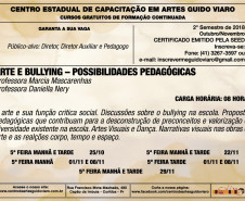 Formação acontece nos períodos da manhã, tarde e noite em cinco datas com duração de oito horas certificadas pela Secretaria de Estado da Educação. 