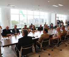 Governadora Cida Borghetti assina edital de abertura de vagas para novos alunos do Colégio Militar de Cornélio Procópio e Maringá   -  Curitiba, 05/11/2018  -  Foto: Orlando Kissner/ANPr