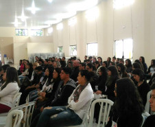 Estudantes participaram de palestras e elaboraram plano de ações para o próximo ano letivo. 