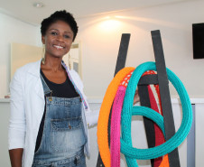 A Secretaria de Estado da Educação inaugurou nesta sexta-feira (23) a exposição Ero Ere Mulheres Artistas. A coletânea, que conta com 23 trabalhos distribuídos pela sede da Secretaria, em Curitiba, ficará aberta ao público e funcionários até o dia 18 de dezembro.  -  Curitiba, 23/11/2018   -  FOto: Fernando de Jesus/SEED