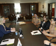 A governadora Cida Borghetti determinou nesta quarta-feira (04) um cronograma de transição para a implantação do colégio da Polícia Militar em Foz do Iguaçu. - Curtiba/Pr, 04.12.2018 - Foto Jonas Oliveira