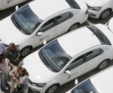 Governadora Cida Borghetti durante solenidade de entrega de novas viaturas e motocicletas para PM-Policia Militar do Paraná e secretária de educaçã0. - Curitiba/Pr, 18.12.2018 - Foto Jonas Oliveira