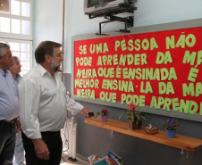 Com as visitas, o secretário se aproxima da comunidade escolar e solicita a participação de todos para a construção de uma educação pública de qualidade.
