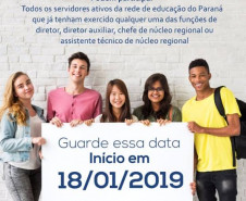 A Secretaria de Estado da Educação desenvolveu processo de credenciamento baseado na análise de competências. Podem participar todos os servidores ativos que já tenham exercido qualquer um dos cargos de diretor de escola, diretor auxiliar, chefe de núcleo regional ou assistente de núcleo.
