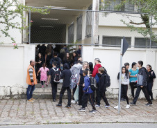 Secretaria Estadual de Educação do Paraná; Volta as aulas no Colégio Estadual Paula Gomes no bairro Santa Quitéria em Curitiba. 19-02-18. Foto: Hedeson Alves