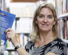Laugenice Gerber, diretora do Colégio Estadual Barão de Antonina, em Rio Negro.Rio Negro, 13-03-19.Foto: Arnaldo Alves / ANPr.