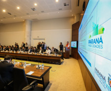 O Governador Carlos Massa Ratinho Júnior, durante reunião com a equipe de governo. 09/09/2019 - Foto: Geraldo Bubniak/AEN