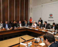 O Governador Carlos Massa Ratinho Júnior, durante reunião com a equipe de governo. 09/09/2019 - Foto: Geraldo Bubniak/AEN