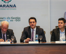 O Governador Carlos Massa Ratinho Júnior, durante reunião com a equipe de governo. 09/09/2019 - Foto: Geraldo Bubniak/AEN